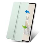 For Honor Pad 9 3-Fold Clear Acrylic Leather Tablet Case(Light Green) - 2