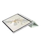 For Honor Pad 9 3-Fold Clear Acrylic Leather Tablet Case(Light Green) - 3