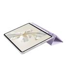 For Honor Pad 9 3-Fold Clear Acrylic Leather Tablet Case(Taro Purple) - 3