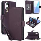 For Sony Xperia 10 VI Multi-Card Wallet RFID Leather Phone Case(Dark Purple) - 1