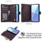 For Sony Xperia 10 VI YM016 Rhombic Zipper Card Wallet Leather Phone Case with Lanyard(Dark Purple) - 3