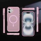 For iPhone 16 Hardware Lens Protection MagSafe Magnetic PC Hybrid TPU Phone Case(Pink) - 2