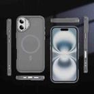For iPhone 16 Hardware Lens Protection MagSafe Magnetic PC Hybrid TPU Phone Case(Grey) - 2