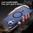 For iPhone 16 Hardware Lens Protection MagSafe Magnetic PC Hybrid TPU Phone Case(Blue) - 3