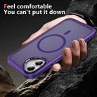 For iPhone 16 Hardware Lens Protection MagSafe Magnetic PC Hybrid TPU Phone Case(Purple) - 3