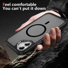 For iPhone 16 Plus Hardware Lens Protection MagSafe Magnetic PC Hybrid TPU Phone Case(Black) - 3