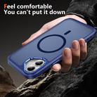 For iPhone 16 Plus Hardware Lens Protection MagSafe Magnetic PC Hybrid TPU Phone Case(Blue) - 3