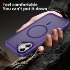 For iPhone 16 Plus Hardware Lens Protection MagSafe Magnetic PC Hybrid TPU Phone Case(Purple) - 3