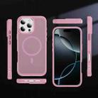 For iPhone 16 Pro Hardware Lens Protection MagSafe Magnetic PC Hybrid TPU Phone Case(Pink) - 2