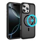 For iPhone 16 Pro Hardware Lens Protection MagSafe Magnetic PC Hybrid TPU Phone Case(Black) - 1