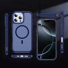 For iPhone 16 Pro Hardware Lens Protection MagSafe Magnetic PC Hybrid TPU Phone Case(Blue) - 2