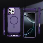 For iPhone 16 Pro Hardware Lens Protection MagSafe Magnetic PC Hybrid TPU Phone Case(Purple) - 2