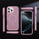 For iPhone 16 Pro Max Hardware Lens Protection MagSafe Magnetic PC Hybrid TPU Phone Case(Pink) - 2