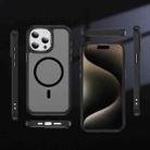 For iPhone 15 Pro Max Hardware Lens Protection MagSafe Magnetic PC Hybrid TPU Phone Case(Black) - 2