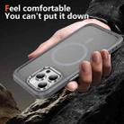 For iPhone 15 Pro Max Hardware Lens Protection MagSafe Magnetic PC Hybrid TPU Phone Case(Grey) - 3