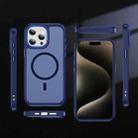 For iPhone 15 Pro Max Hardware Lens Protection MagSafe Magnetic PC Hybrid TPU Phone Case(Blue) - 2