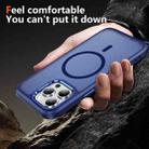For iPhone 15 Pro Max Hardware Lens Protection MagSafe Magnetic PC Hybrid TPU Phone Case(Blue) - 3