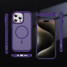 For iPhone 15 Pro Max Hardware Lens Protection MagSafe Magnetic PC Hybrid TPU Phone Case(Purple) - 2