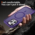 For iPhone 15 Pro Max Hardware Lens Protection MagSafe Magnetic PC Hybrid TPU Phone Case(Purple) - 3