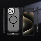 For iPhone 15 Pro Hardware Lens Protection MagSafe Magnetic PC Hybrid TPU Phone Case(Black) - 2
