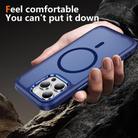 For iPhone 15 Pro Hardware Lens Protection MagSafe Magnetic PC Hybrid TPU Phone Case(Blue) - 3