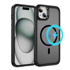 For iPhone 15 Plus / 14 Plus Hardware Lens Protection MagSafe Magnetic PC Hybrid TPU Phone Case(Black) - 1