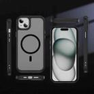 For iPhone 15 Hardware Lens Protection MagSafe Magnetic PC Hybrid TPU Phone Case(Black) - 2