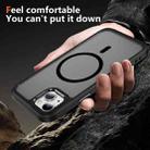 For iPhone 15 Hardware Lens Protection MagSafe Magnetic PC Hybrid TPU Phone Case(Black) - 3