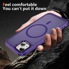 For iPhone 15 Hardware Lens Protection MagSafe Magnetic PC Hybrid TPU Phone Case(Purple) - 3