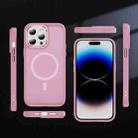 For iPhone 14 Pro Max Hardware Lens Protection MagSafe Magnetic PC Hybrid TPU Phone Case(Pink) - 2