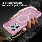 For iPhone 14 Pro Max Hardware Lens Protection MagSafe Magnetic PC Hybrid TPU Phone Case(Pink) - 3