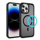 For iPhone 14 Pro Max Hardware Lens Protection MagSafe Magnetic PC Hybrid TPU Phone Case(Black) - 1