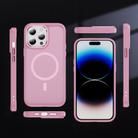 For iPhone 14 Pro Hardware Lens Protection MagSafe Magnetic PC Hybrid TPU Phone Case(Pink) - 2