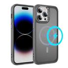 For iPhone 14 Pro Hardware Lens Protection MagSafe Magnetic PC Hybrid TPU Phone Case(Grey) - 1
