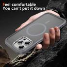 For iPhone 14 Pro Hardware Lens Protection MagSafe Magnetic PC Hybrid TPU Phone Case(Grey) - 3