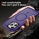 For iPhone 14 Pro Hardware Lens Protection MagSafe Magnetic PC Hybrid TPU Phone Case(Purple) - 3