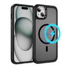 For iPhone 14 / 13 Hardware Lens Protection MagSafe Magnetic PC Hybrid TPU Phone Case(Black) - 1