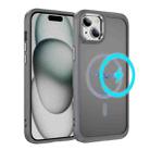 For iPhone 14 / 13 Hardware Lens Protection MagSafe Magnetic PC Hybrid TPU Phone Case(Grey) - 1