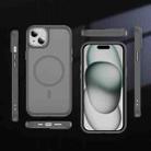 For iPhone 14 / 13 Hardware Lens Protection MagSafe Magnetic PC Hybrid TPU Phone Case(Grey) - 2