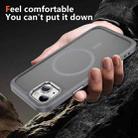 For iPhone 14 / 13 Hardware Lens Protection MagSafe Magnetic PC Hybrid TPU Phone Case(Grey) - 3