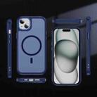 For iPhone 14 / 13 Hardware Lens Protection MagSafe Magnetic PC Hybrid TPU Phone Case(Blue) - 2
