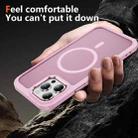For iPhone 13 Pro Hardware Lens Protection MagSafe Magnetic PC Hybrid TPU Phone Case(Pink) - 3