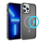 For iPhone 13 Pro Hardware Lens Protection MagSafe Magnetic PC Hybrid TPU Phone Case(Grey) - 1