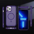For iPhone 13 Pro Hardware Lens Protection MagSafe Magnetic PC Hybrid TPU Phone Case(Purple) - 2