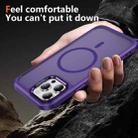 For iPhone 13 Pro Max Hardware Lens Protection MagSafe Magnetic PC Hybrid TPU Phone Case(Purple) - 3