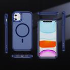 For iPhone 12 / 12 Pro Hardware Lens Protection MagSafe Magnetic PC Hybrid TPU Phone Case(Blue) - 2
