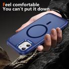 For iPhone 12 / 12 Pro Hardware Lens Protection MagSafe Magnetic PC Hybrid TPU Phone Case(Blue) - 3