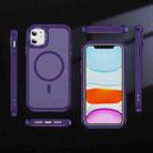 For iPhone 11 Hardware Lens Protection MagSafe Magnetic PC Hybrid TPU Phone Case(Purple) - 2