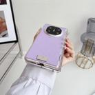 For Huawei Mate X6 Transparent Edge Spring Axis Litchi Texture Phone Case(Orange) - 3