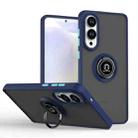 For Samsung Galaxy S25 Edge 5G Q Shadow 1 Series TPU + PC Phone Case with Ring(Royal Blue) - 1